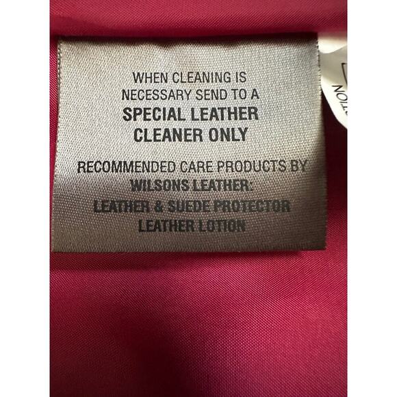 Wilsons Leather Pink Plus Size 3/4 length Jacket Zipper Closure 1X - Picture 6 of 7